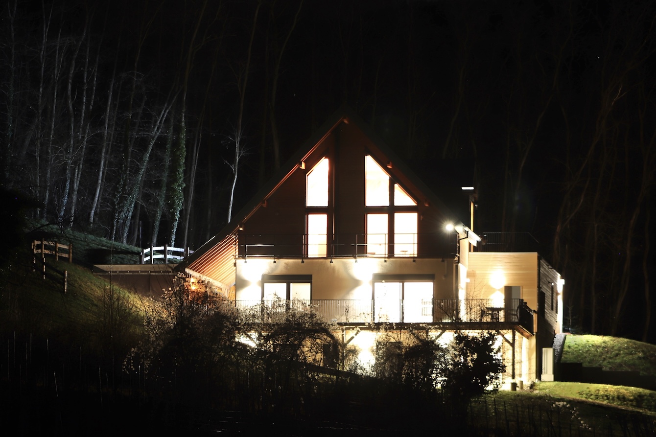 chalet des vignes eclairage extérieur