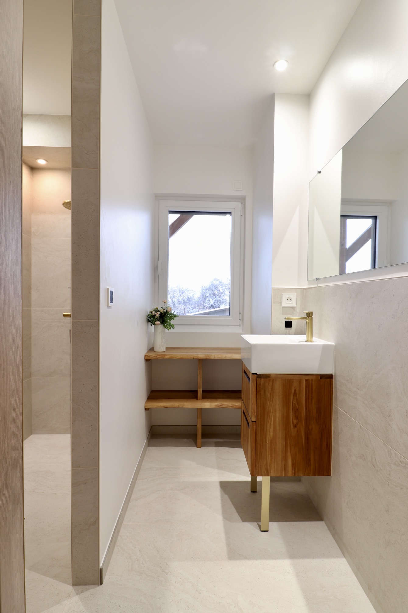 chalet des vignes salle de bain rez de jardin